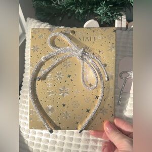 Silver Bow Headband Sunday State NWT